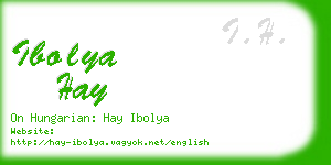 ibolya hay business card